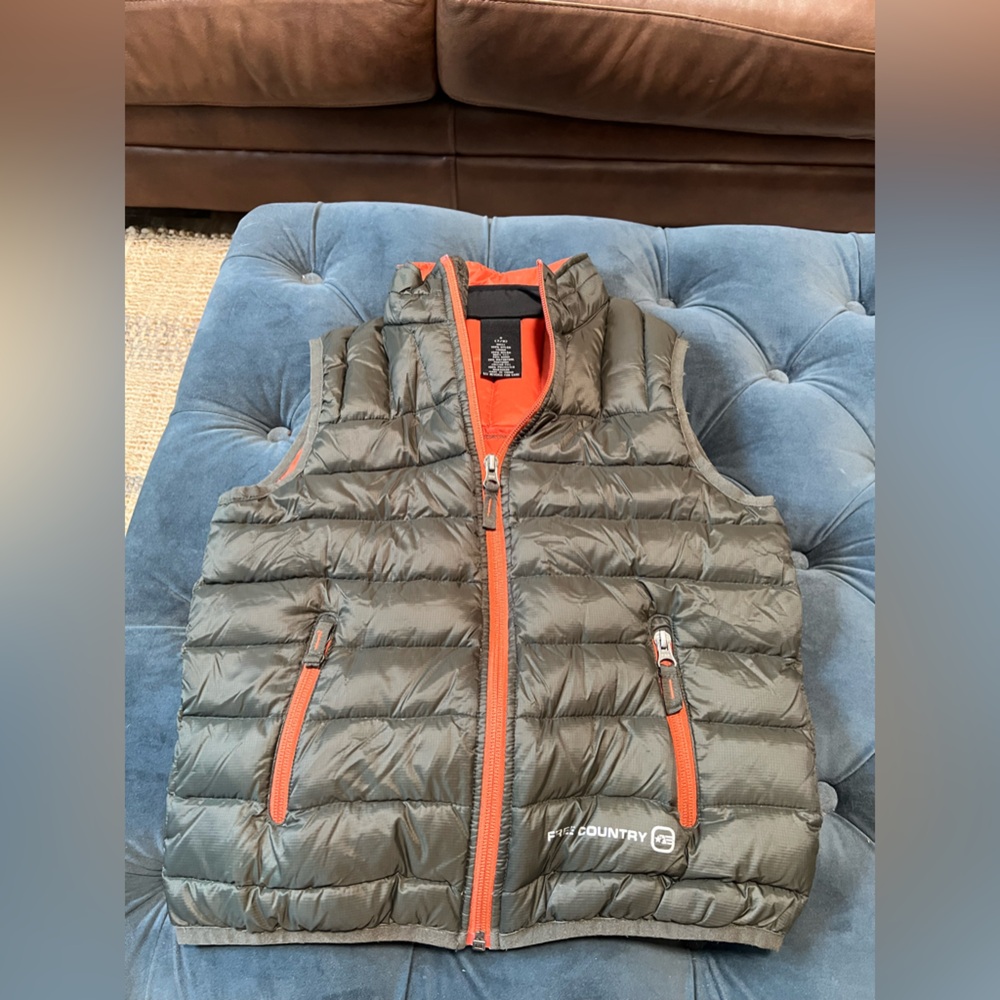 Free Country Down Vest Boys Size Small 7/8 EUC
